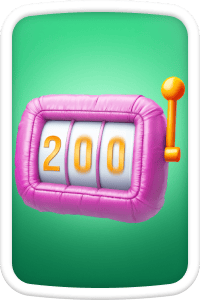 Make 200 spins in one game session
